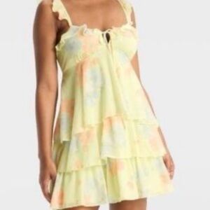 Wild Fable Yellow and Orange Mini Dress